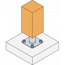 Pied de poteau fixe -...
