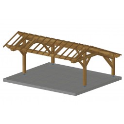 Carport asymétrique 35 m2
