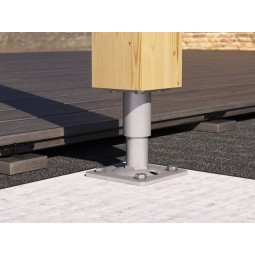 Pied de poteau réglable -...