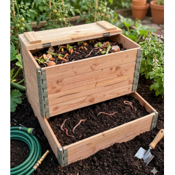 Composteur en bois 300L -...
