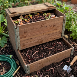 Composteur en bois 300L -...