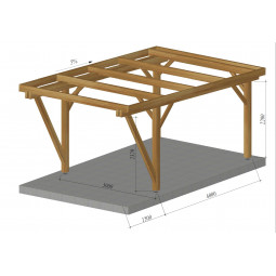 Carport Auvent en bois...
