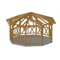 Kiosque hexagonal de jardin...